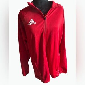 Adidas Climalite Training Track Jacket – Men’s Large – Red